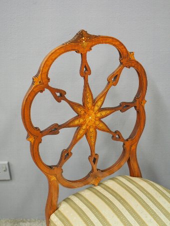 Antique Satinwood and Inlaid Side Chair 