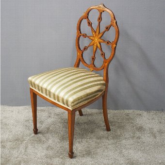 Antique Satinwood and Inlaid Side Chair 