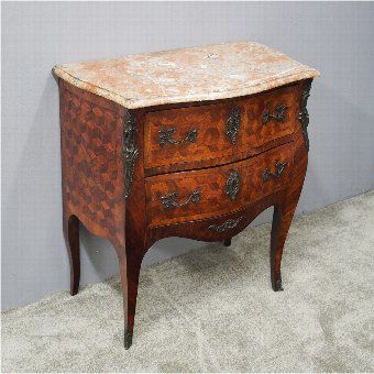 Small French Marble Top Commode