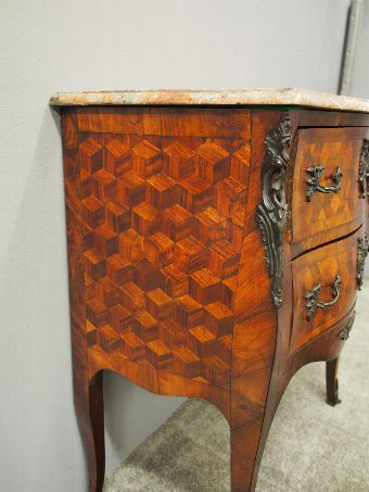 Antique Small French Marble Top Commode
