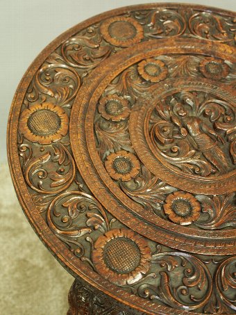 Antique Elephant Design Anglo-Indian Occasional Table