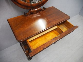 Antique Second Empire Mahogany Dressing Table