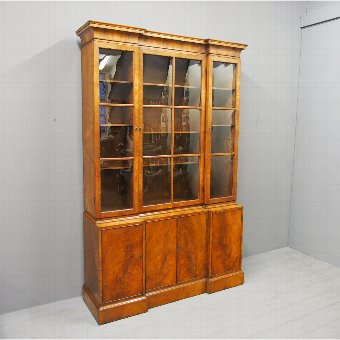 Pepys Style Reverse Breakfront Cabinet Bookcase