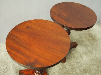 Antique Pair of 19th Century Mahogany Occasional Tables