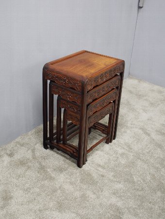 Antique Nest of 4 Chinese Hongmu Tables