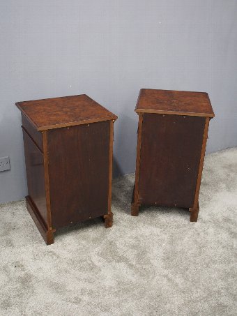 Antique Pair of Victorian Burr Walnut Bedsides or Chests