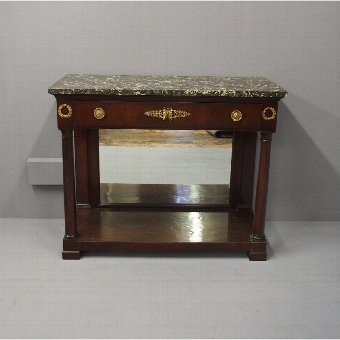 Empire Style Mahogany and Marble Side Table