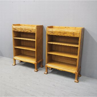 Pair of Bleached Mahogany Bookcases by Whytock and Reid