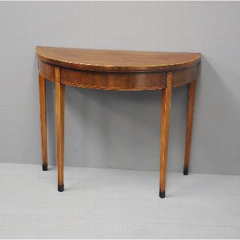 George III Mahogany and Inlaid Card Table