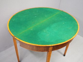 Antique George III Mahogany and Inlaid Card Table