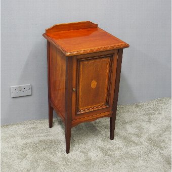 Sheraton Style Inlaid Mahogany Bedside Locker