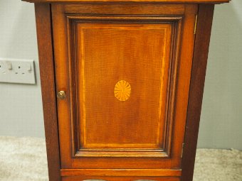 Antique Sheraton Style Inlaid Mahogany Bedside Locker