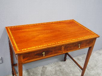 Antique Sheraton Style Inlaid Mahogany Side Table