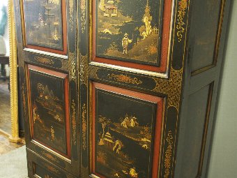 Antique  Chinoiserie 2 Door Wardrobe