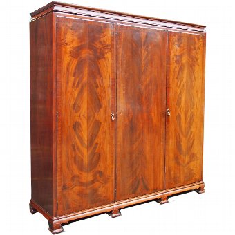 3 Door Mahogany Wardrobe by Whytock and Reid