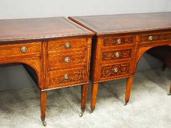 Antique Pair of Kneehole Desks by Maple and Co.