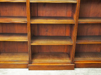 Antique Late Victorian Mahogany Open Bookcase