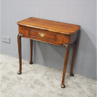 Georgian Inlaid Walnut Lowboy or Side Table