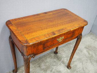 Antique Georgian Inlaid Walnut Lowboy or Side Table