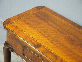Antique Georgian Inlaid Walnut Lowboy or Side Table