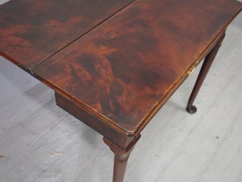 Antique George II Foldover Mahogany Tea Table