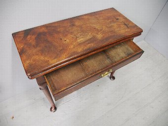 Antique George II Foldover Mahogany Tea Table