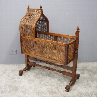 William IV Cane and Mahogany Cradle