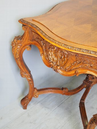 Antique Victorian French Walnut Centre Table
