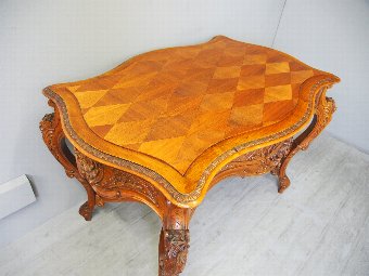 Antique Victorian French Walnut Centre Table