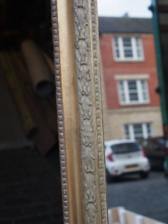 Antique  Victorian Gilded and Painted Overmantel Mirror