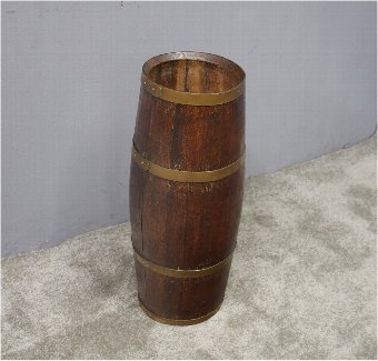 Oak and Brass Stick Stand