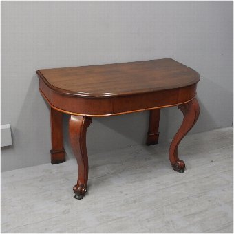 Victorian Mahogany Demi-Lune Hall Table