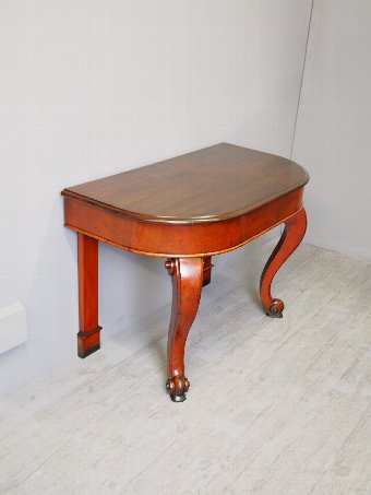 Antique Victorian Mahogany Demi-Lune Hall Table