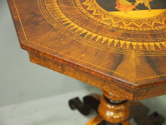 Antique Italian Inlaid Occasional Table