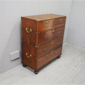 Victorian Teak Military Chest