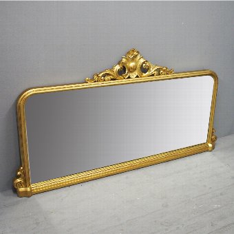 Victorian Carved Giltwood Overmantel Mirror