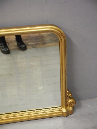Antique Victorian Carved Giltwood Overmantel Mirror