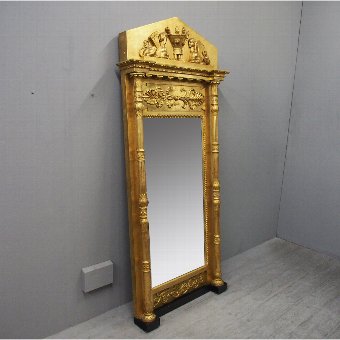 19th Century Empire Gilded Mirror