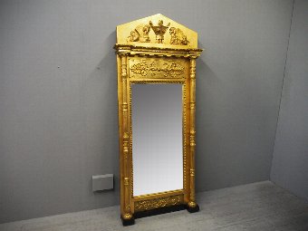 Antique 19th Century Empire Gilded Mirror