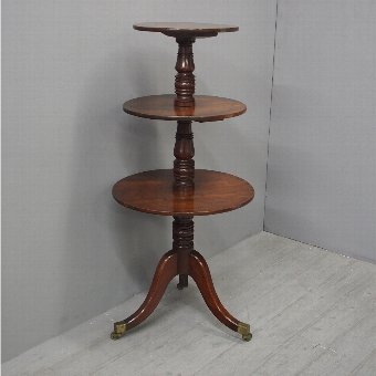 George III Three Tier Mahogany Dumbwaiter