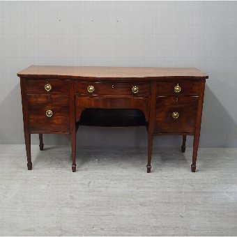 George III Serpentine Mahogany Sideboard