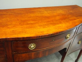 Antique George III Serpentine Mahogany Sideboard