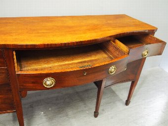 Antique George III Serpentine Mahogany Sideboard