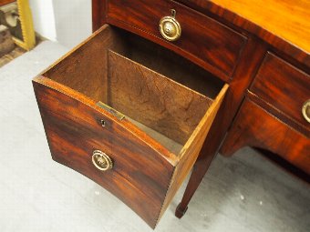Antique George III Serpentine Mahogany Sideboard