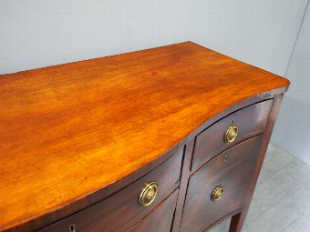 Antique George III Serpentine Mahogany Sideboard