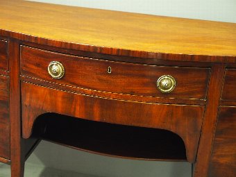 Antique George III Serpentine Mahogany Sideboard