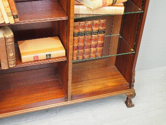 Antique Georgian Style Mahogany Open Bookcase