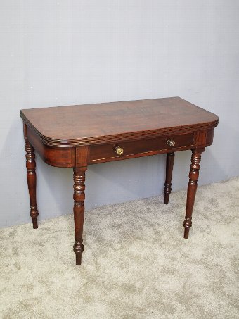 Antique George IV Scottish Mahogany Foldover Tea Table