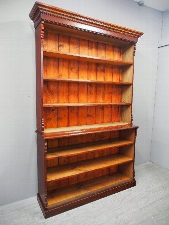 Antique  Late Victorian Open Bookcase