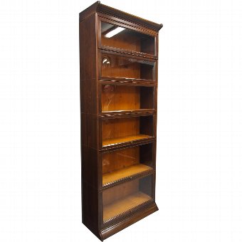 Tall Mahogany Six Door Bookcase